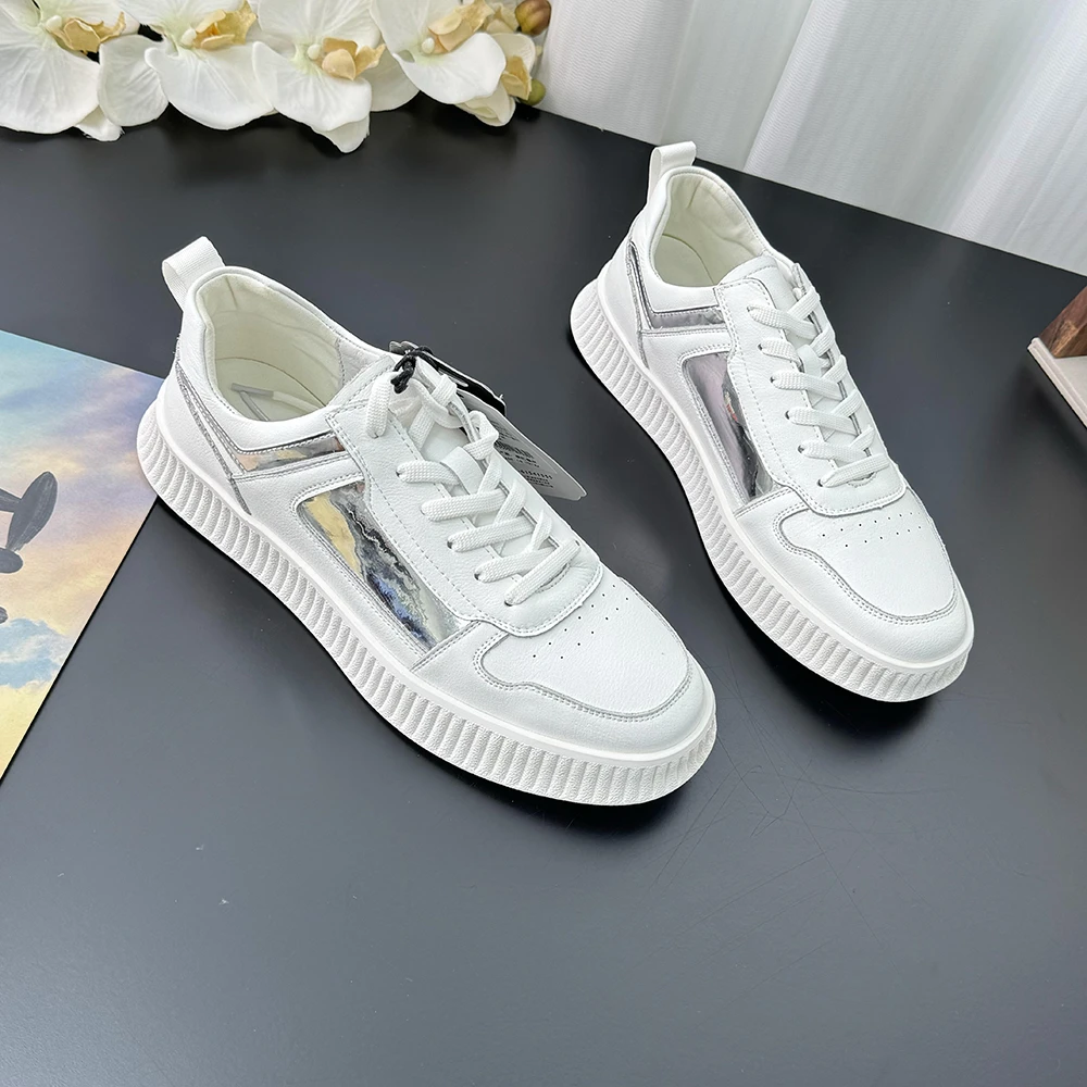 2024新款百搭时尚小白鞋休闲板鞋男鞋21189