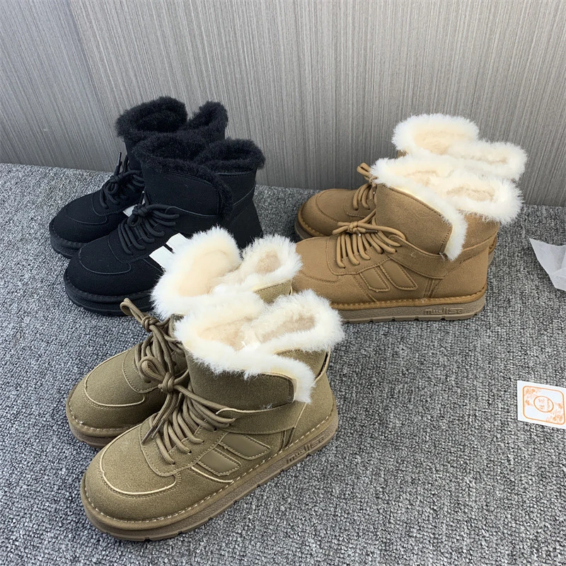 抗寒保暖雪地靴冬季新款显瘦时尚加绒短靴百搭防滑棉鞋女9486