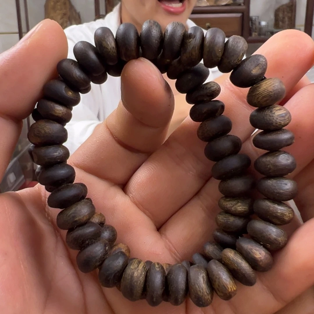 沉香手串黑棋沉水树钉单圈多样性发一条1.0/12g➕