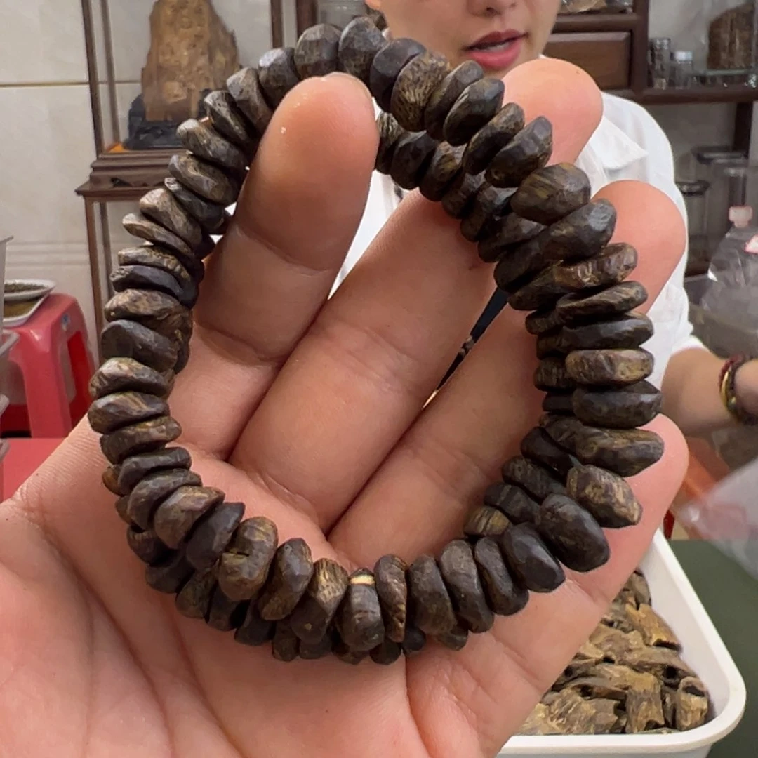 沉香手串金沙叶沉水包壳单圈多样性发一条09/10g➕