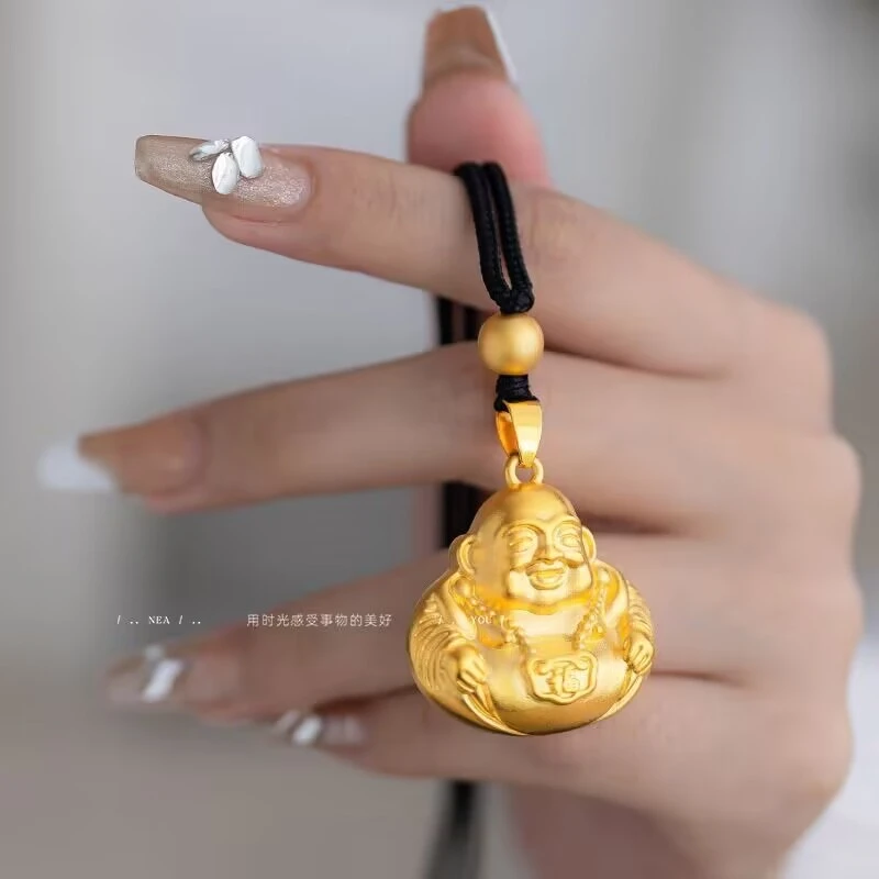 笑脸弥勒佛大肚佛吊坠 （带精编绳子）笑口常开