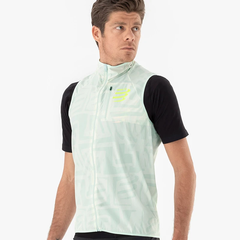 Compressport跑步越野防风马甲轻薄透气无袖立领运动舒适