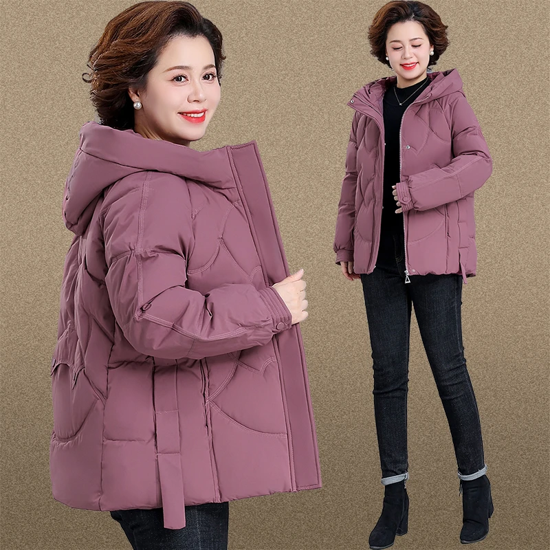 中年妈妈棉服外套秋冬洋气2025新款中老年女冬季时尚保暖棉衣棉袄