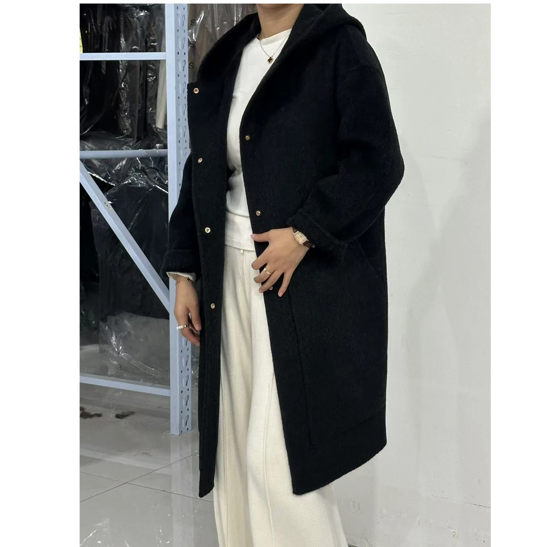 2024款连帽款外套小个子款外套慵懒风外衣显瘦款外衣气质秋冬