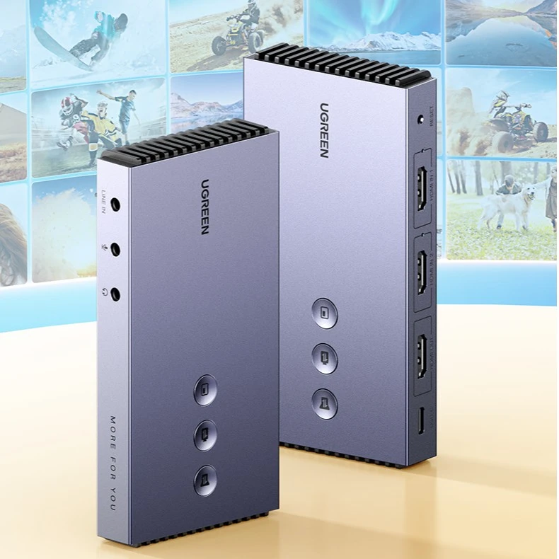 绿联双路HDMI视频采集卡 适用直播音视频录制1080P60HZ采集