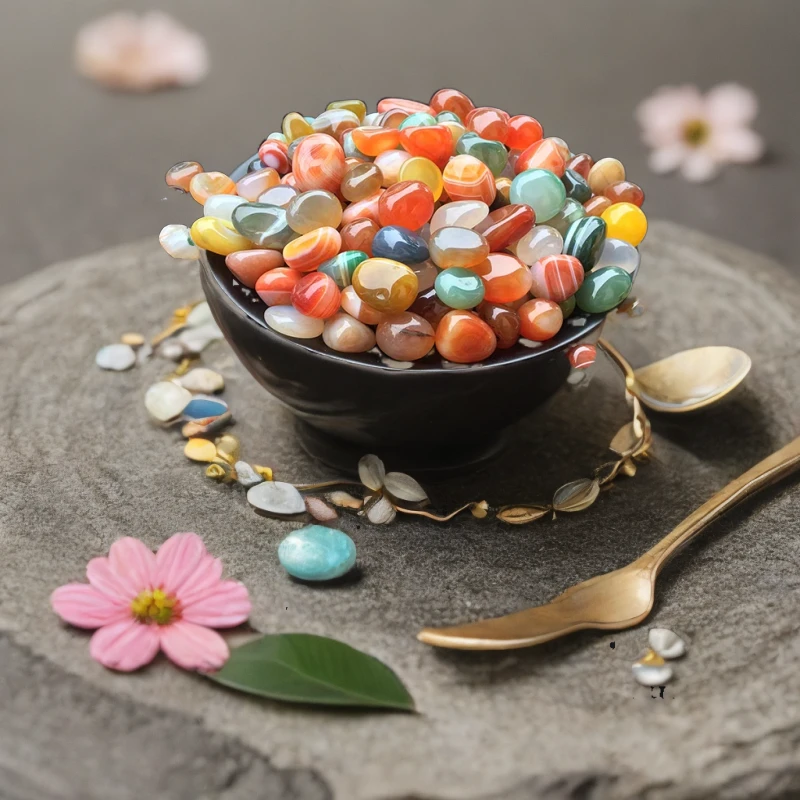 南京雨花石造景彩色园林园艺石子原石天然鹅卵石创意鱼缸石头花盆