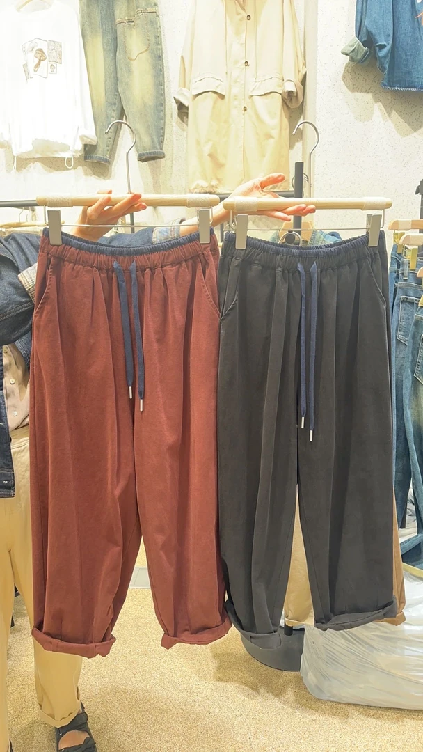 东大门正品-mi腰拼色休闲裤(no退no换)2508373
