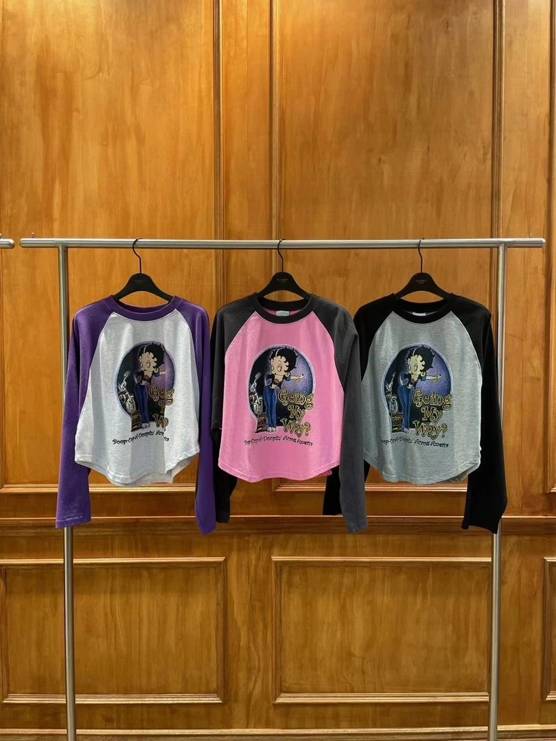 东大门正品-公鸡家翘臀贝蒂长袖T（no退no换）250839