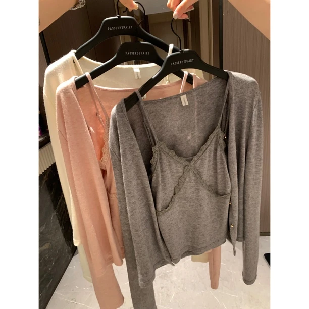 路人仙子【自由的呼吸】ins风韩系交叉凉爽吊带显瘦两件套XZM0311