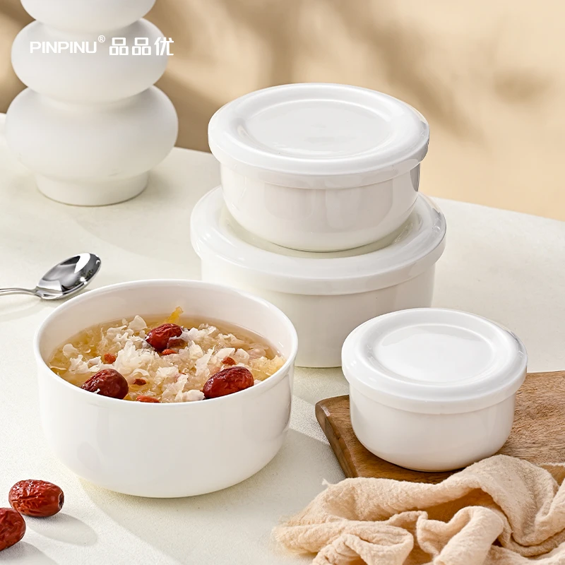 品品优蒸蛋碗家用可微波炉大号陶瓷专用炖蒸碗蒸鸡蛋羹蒸菜炖盅