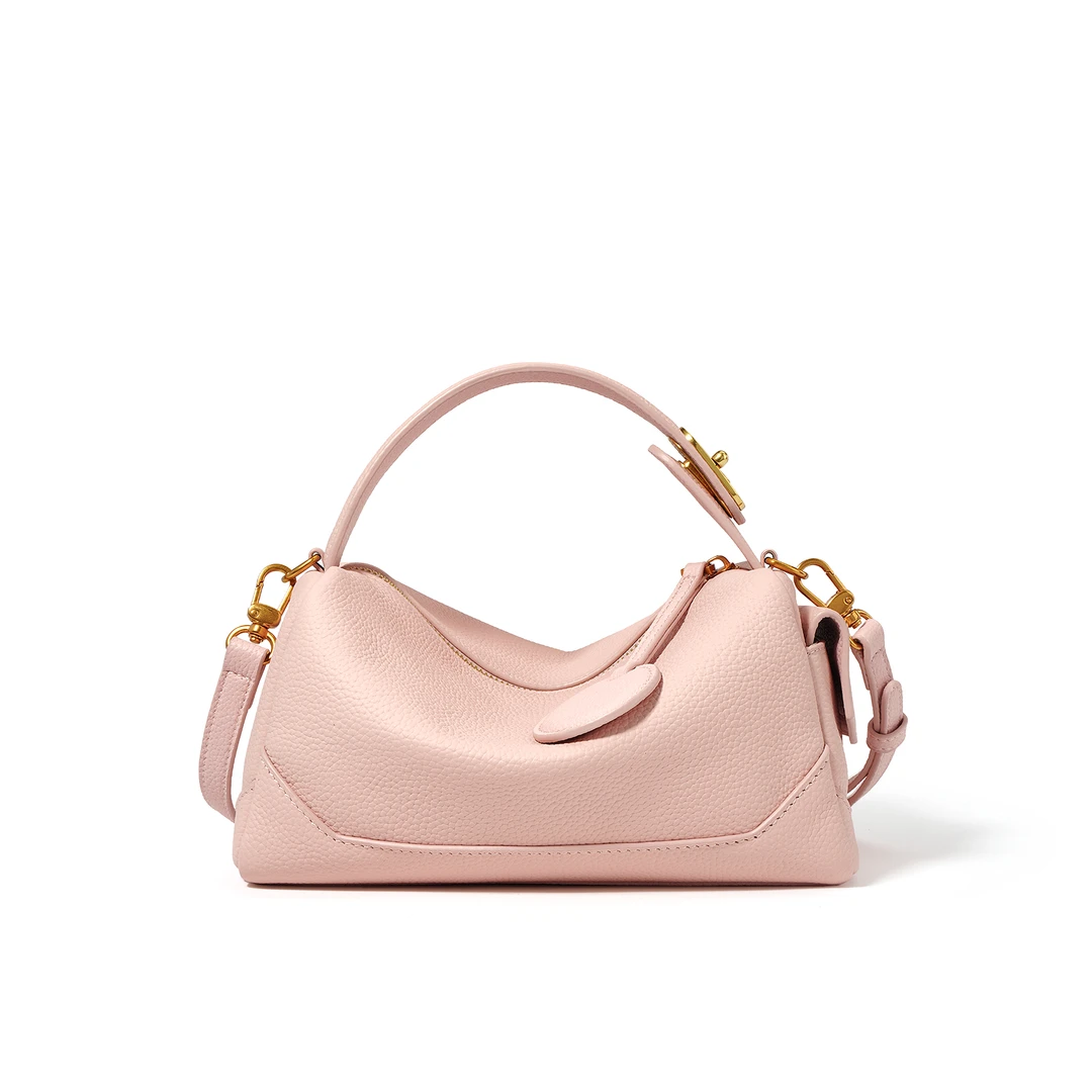 休闲新款枕头包斜挎女包真皮头层牛皮大容量包单肩包复古通勤简约