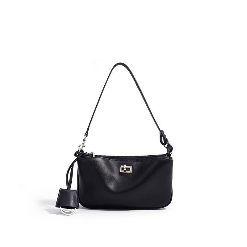 锁扣耐刮单肩包时尚金属拉链腋包时尚经典女士百搭简约腋下斜跨包