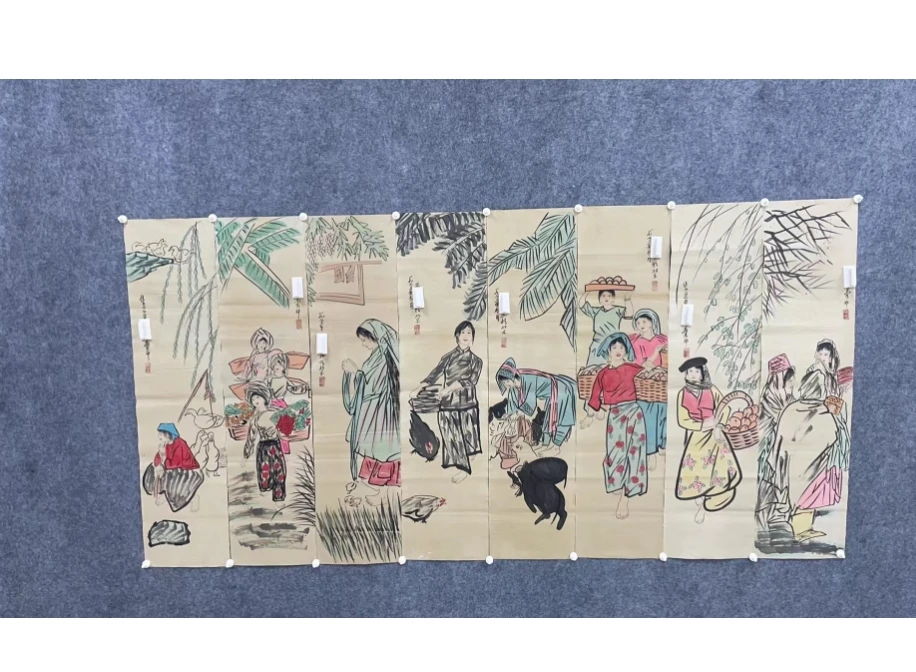 竖版人物八条屏369