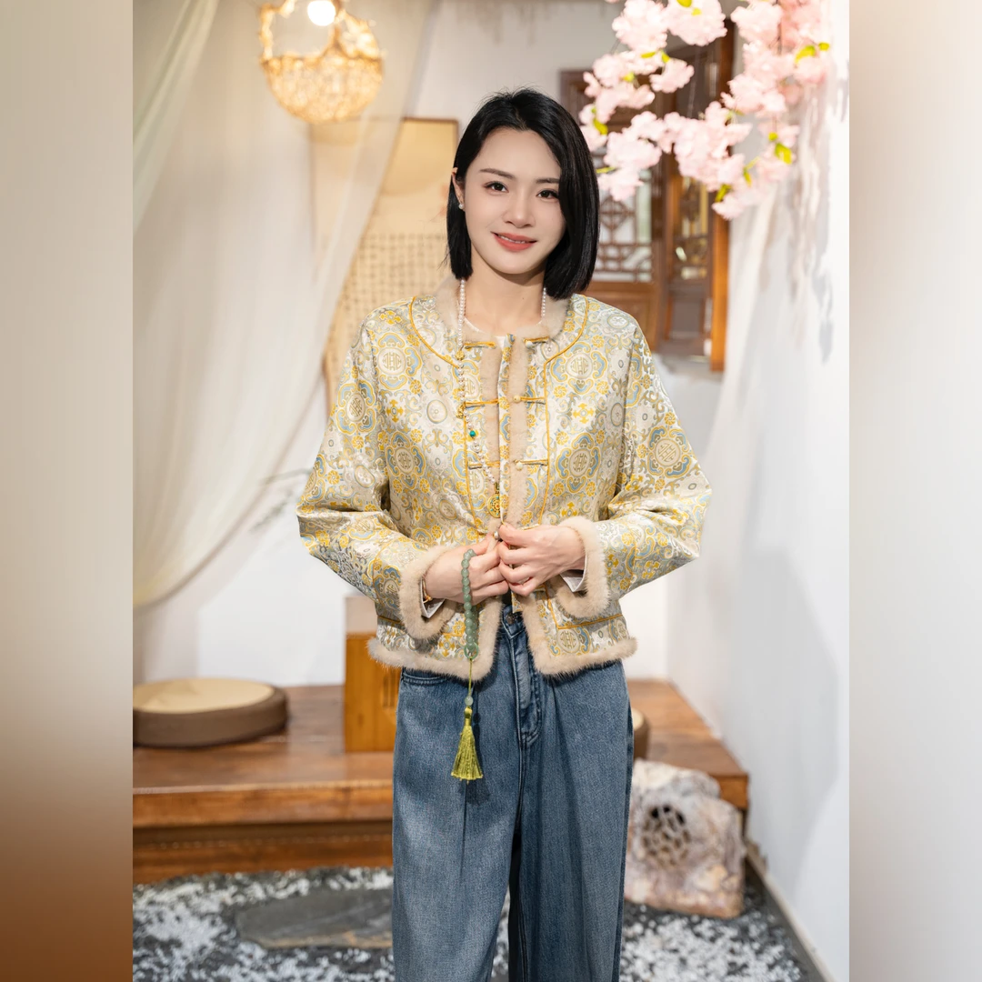 称心如意-朵朵国潮风新中式高级定制时尚新外套JM2602