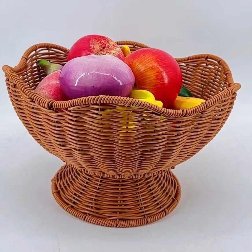 H6棕色水果瓜子零食收纳盒架子篮子大号