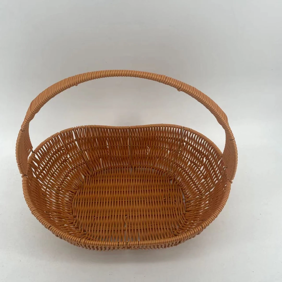 ZC5椭圆形加固收纳篮纯手工编织三件套