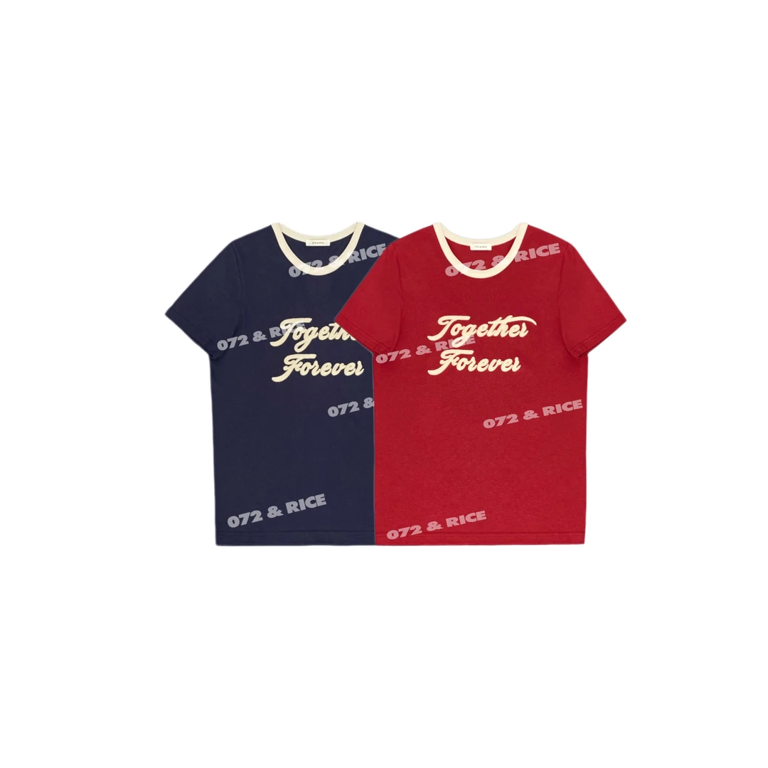 072 & RICE【喜善TEE】100纯棉 休闲圆领短袖T恤 24NB111AZ 51FF