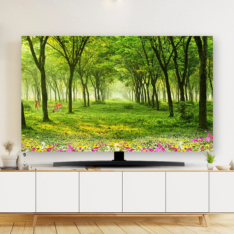 新款升级电视机罩防尘罩套家用挂式台式曲面通用电视机防尘布盖布