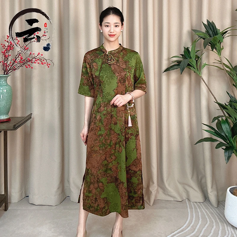 云汐7292新款透气显瘦中袖连衣裙