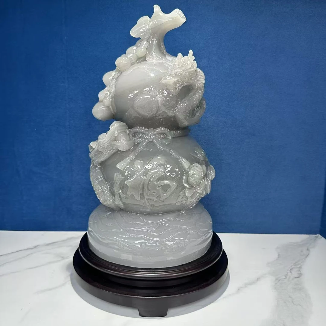 葫芦摆件--雕刻家居饰品乔迁开业办公室客厅玄关工艺品手工摆件