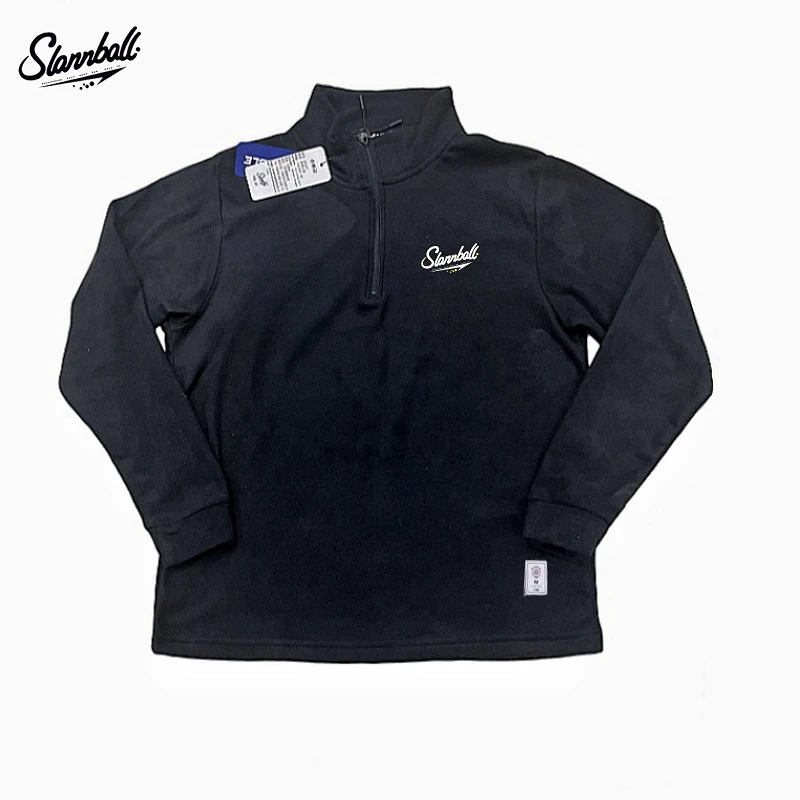 SLAMBLL秋冬新款运动跑步摇粒绒立领套头衫男拉链热身服训练上衣