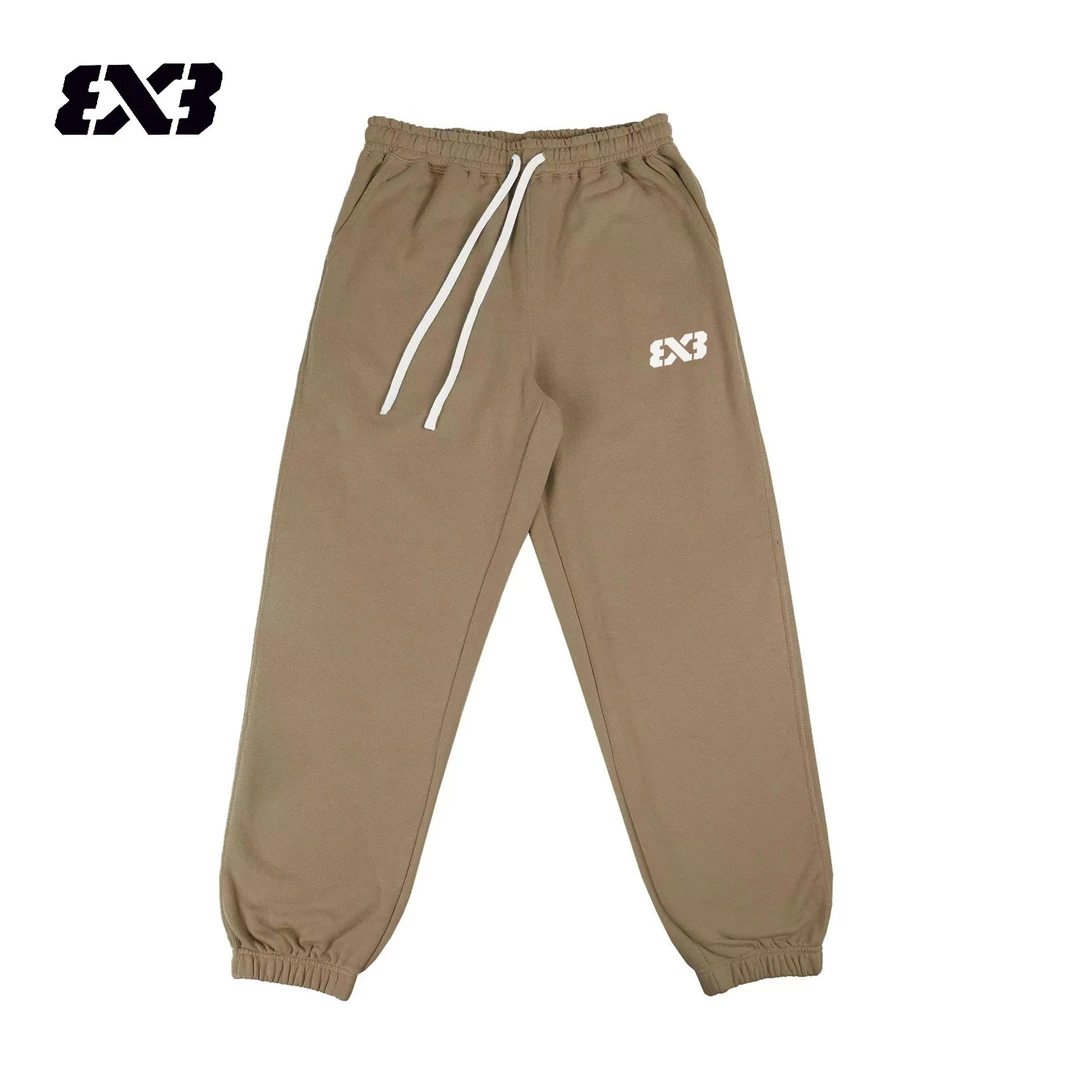 3X3运动篮球秋冬加绒新款束脚训练卫裤男女宽松跑步休闲长裤子潮