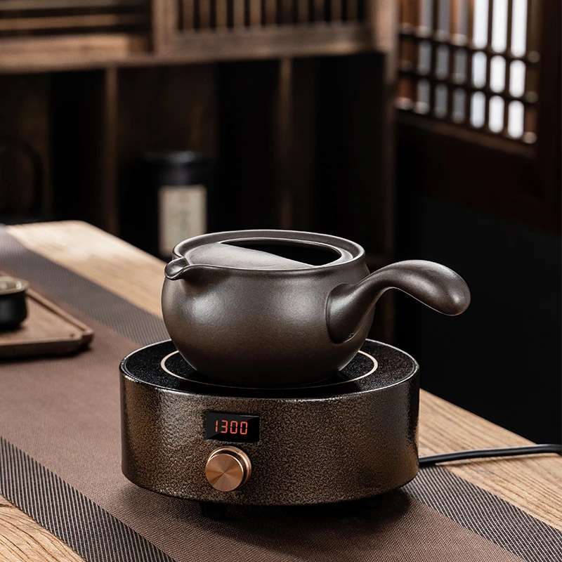 泓生茶器侧把煮茶壶煮茶炉家用白茶黑茶普洱炒茶米茶煮茶器电热炉