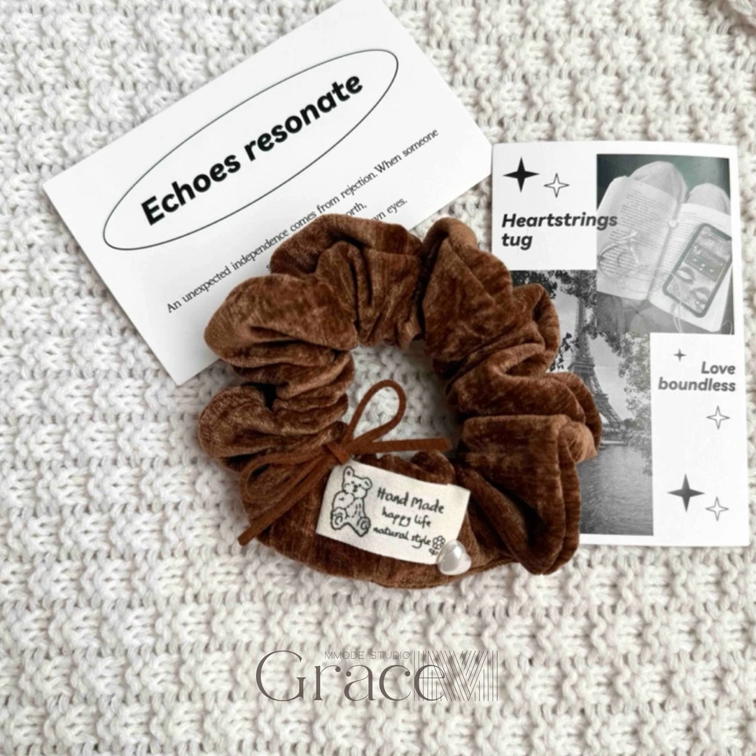 「多巴胺女孩」韩国2024秋冬上新秋冬新款发绳发圈肠圈丸子头