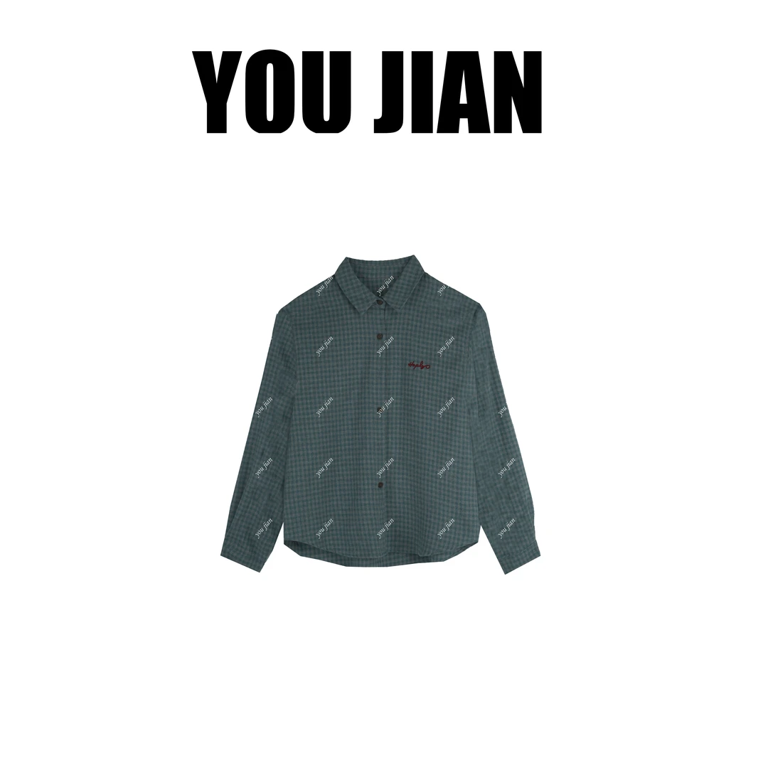 【人生海海】复古港风格纹磨毛衬衫简约百搭亲肤显白