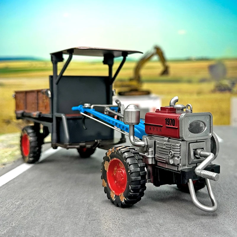 MB818拖拉机老手扶模型仿真合金汽车车模迷你
