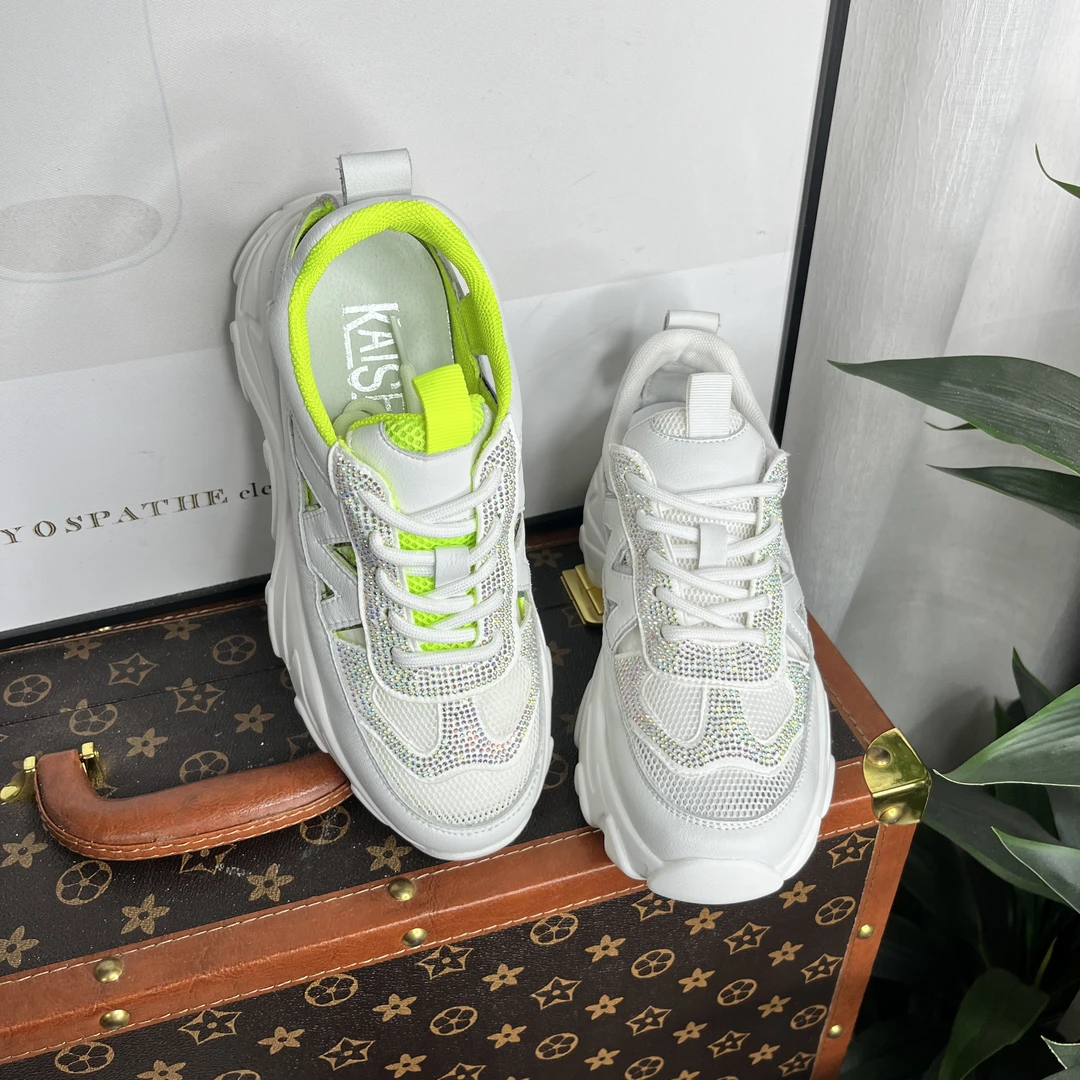 【GP-022】夏季透气真皮老爹鞋女鞋休闲运动鞋女防滑耐磨超轻厚底