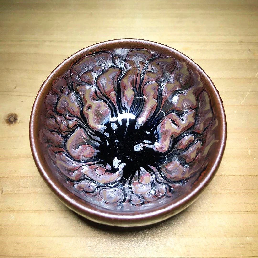 建阳建窑建盏九龙茶树茶盏茶具