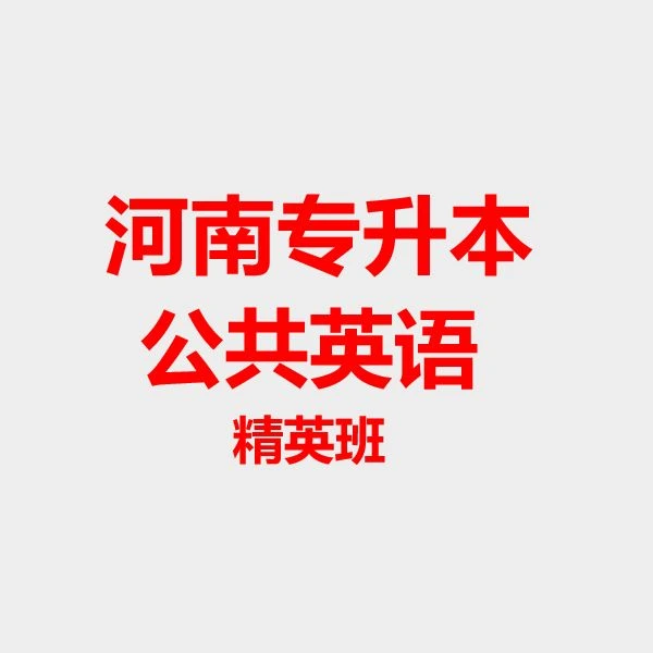 2025河南专升本公共英语精英班