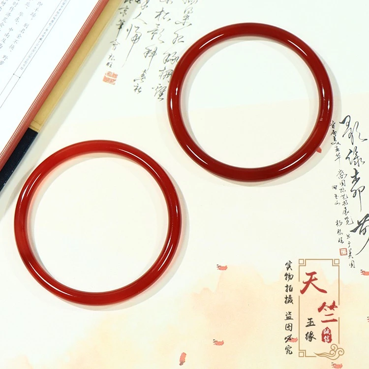 新年红叮当天然玛瑙叮当美人手镯气质少女（多样性发）玉石