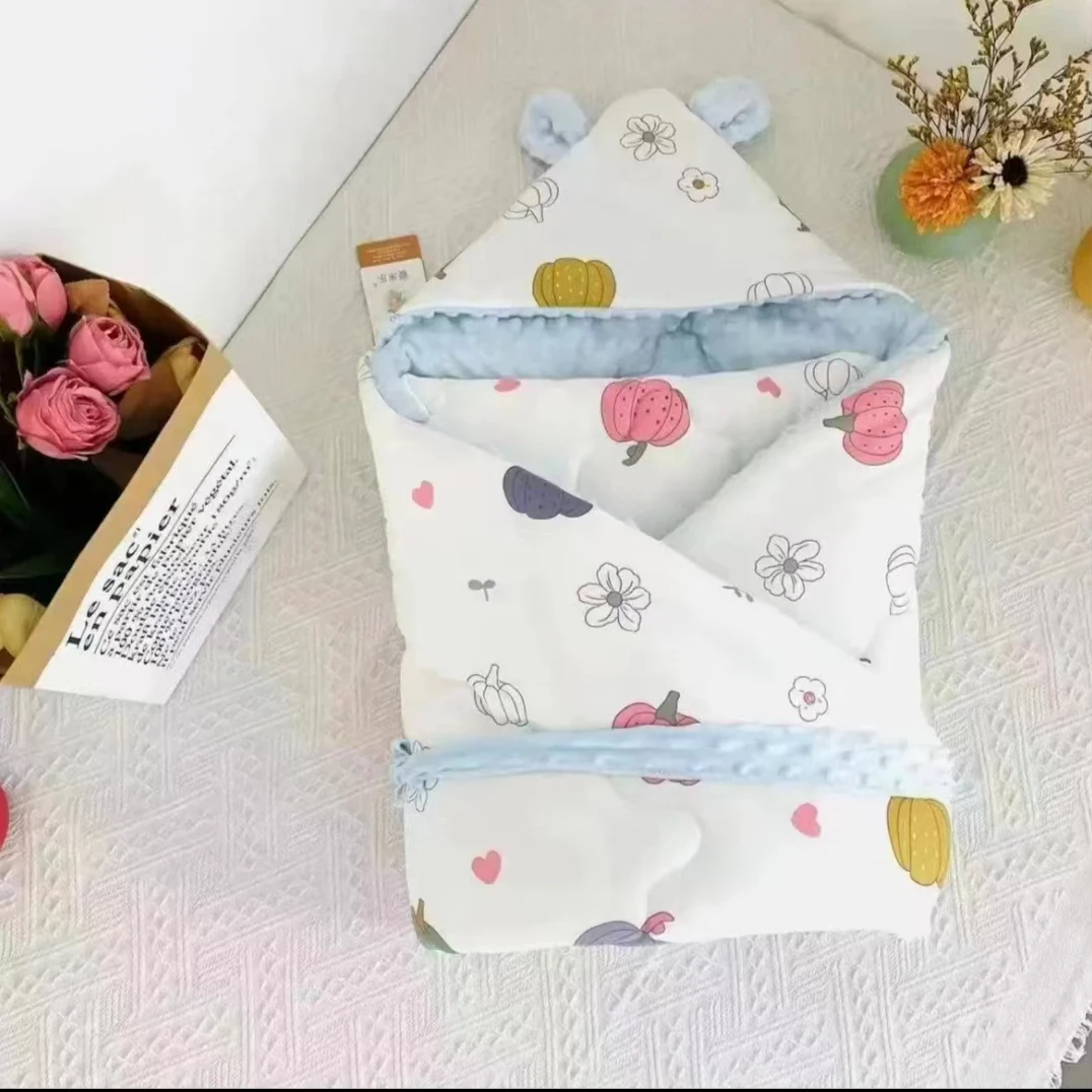 新生儿外出抱被700克加厚款豆豆绒