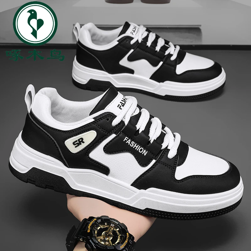 【正品】啄木鸟男款春季透气男士运动休闲鞋时尚潮流板鞋青少年潮鞋