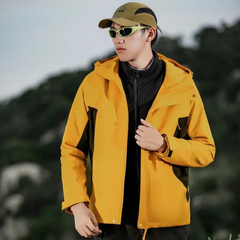 JEEP SPIRIT吉普时尚男士冬季三合一夹克户外工装男女同款外套