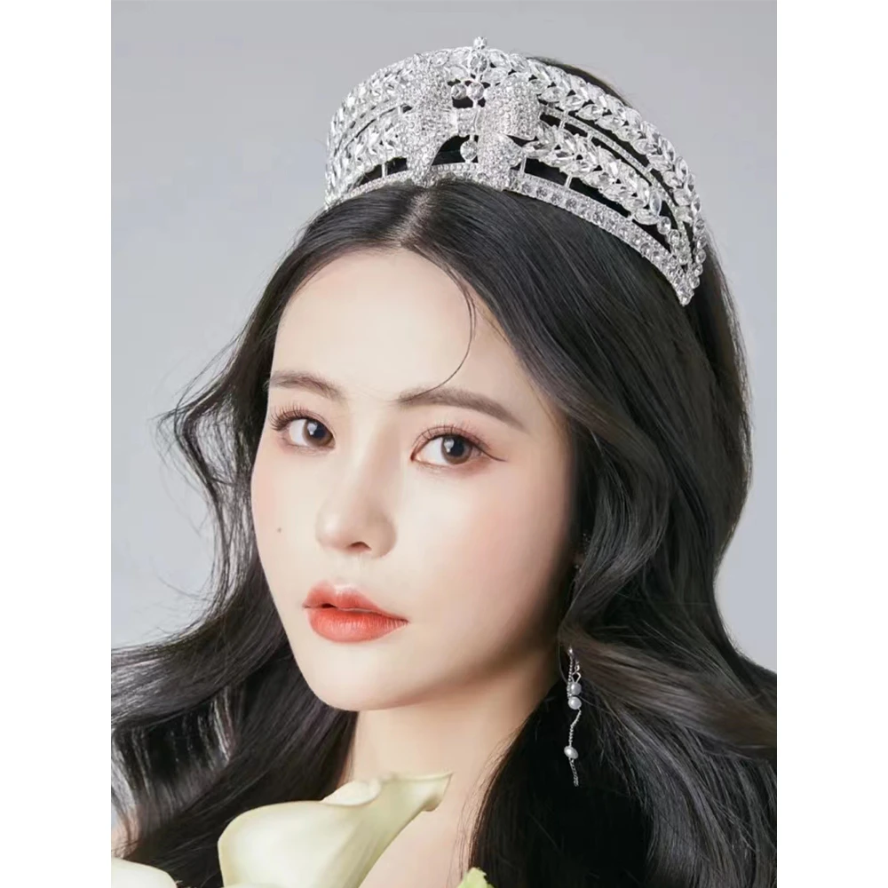 新款新娘皇冠头饰婚纱礼服配饰结婚发饰合金镶钻水晶公主生日皇冠