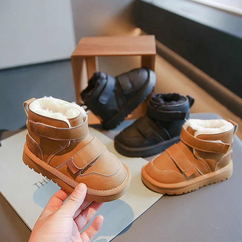 奥飞Q宠新款儿童加厚冬季保暖雪地靴YDXX201QD011