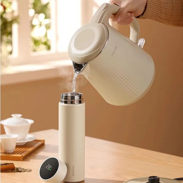 DESLON/德世朗电热水壶温显保温杯套装