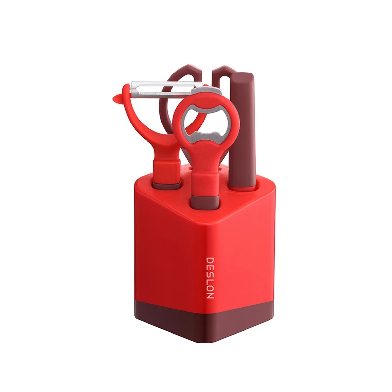 DESLON/德世朗厨房工具五件套多功能简易创意水果神器家用刨丝
