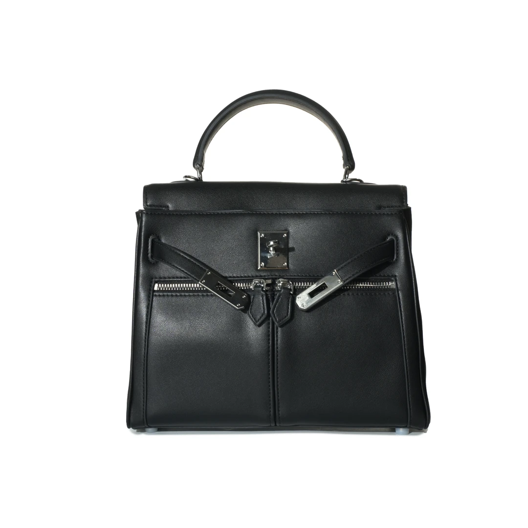 【点心专属】轻奢时尚简约风百搭女士新款手提包BV7022-28-黑色