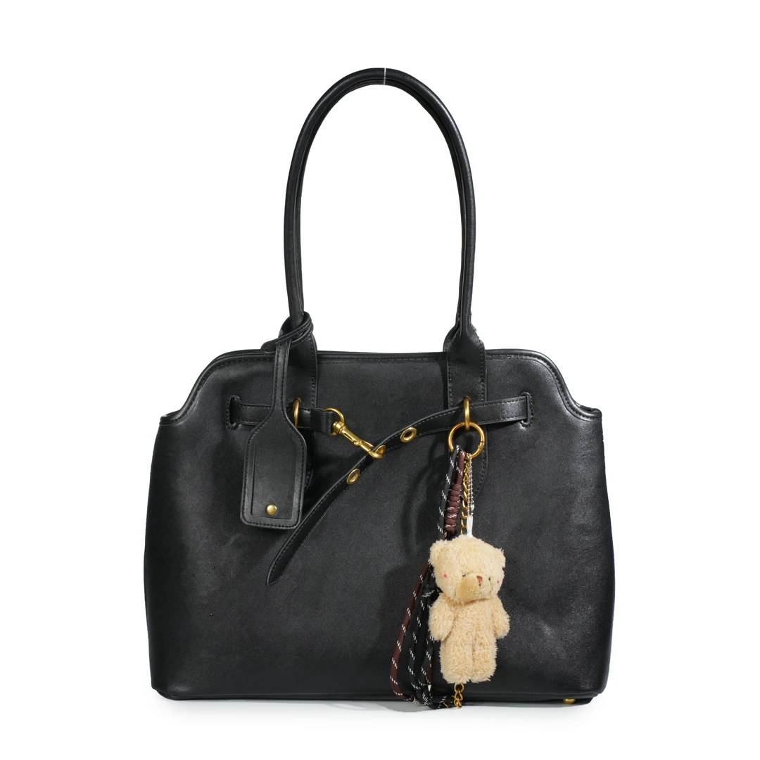 轻奢时尚简约风百搭女士新款手提包 BV1123-黑色