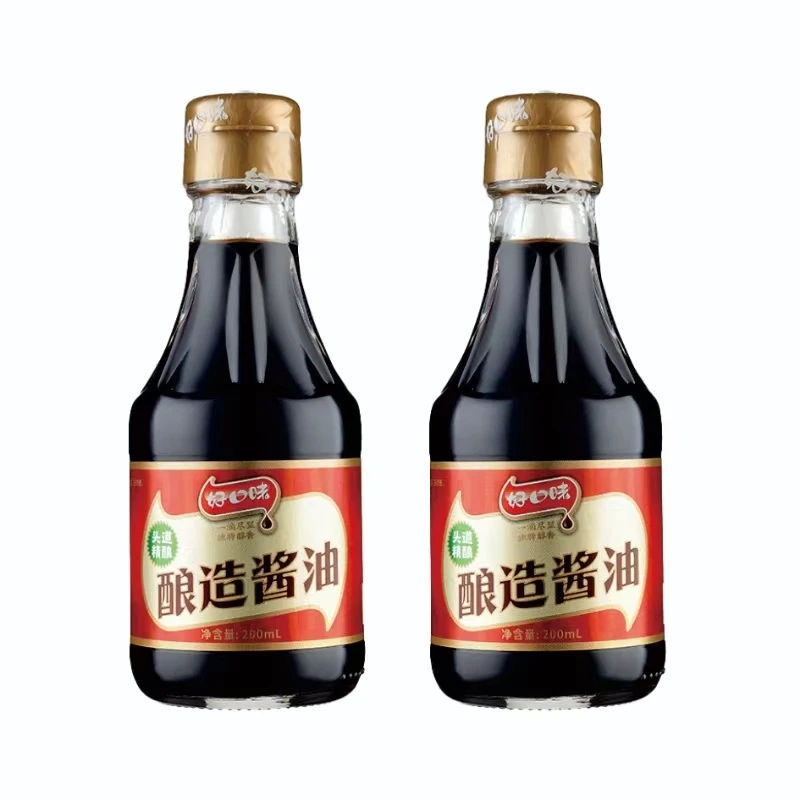 好口味酿造酱油200mL*2瓶 特级生抽酱油炒菜凉拌家用调味品