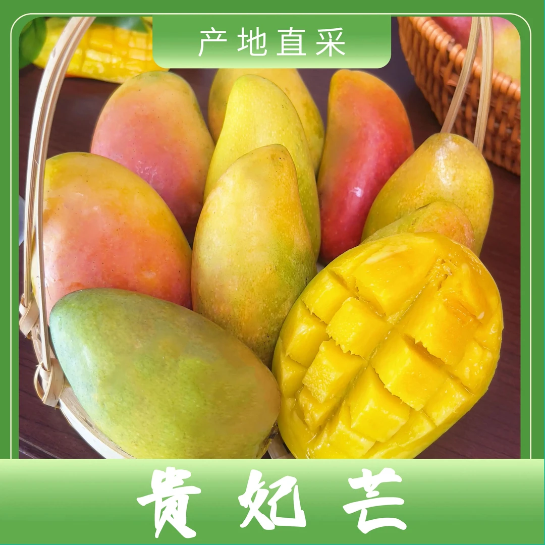 海南现摘贵妃芒芒果4.5-5斤装新鲜水果当季薄皮多汁芒果饱满