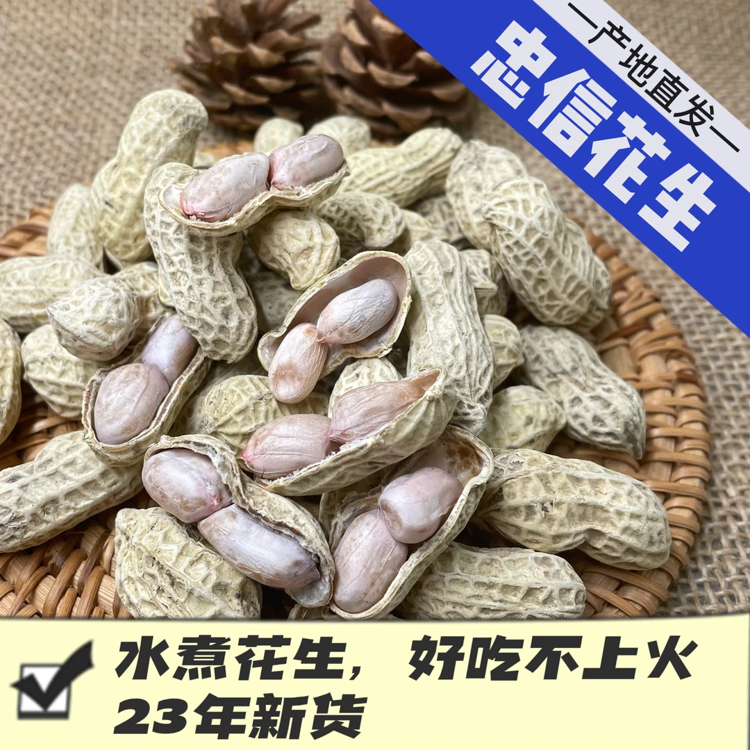 广东河源农家特产正宗忠信（水煮花生）原味咸干晒干客家农产品250g