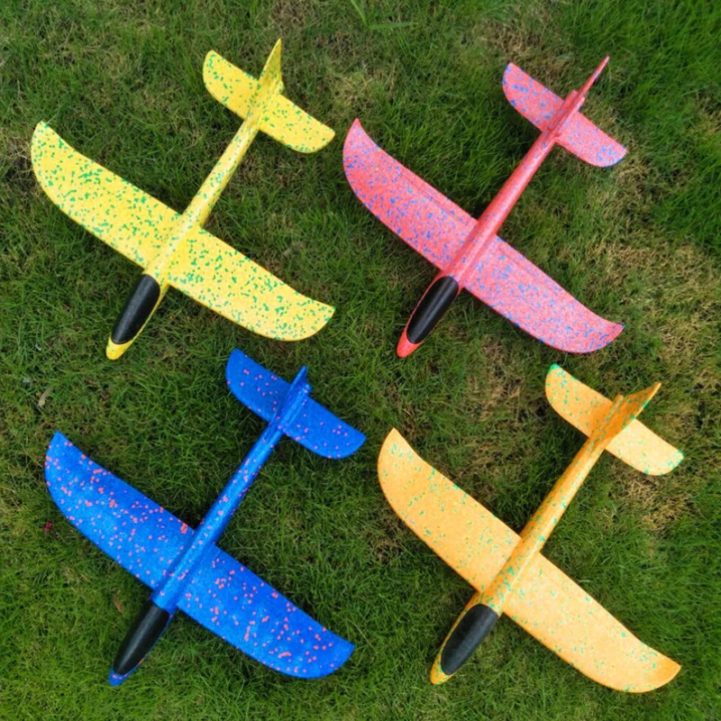 点砚大号泡沫飞机手抛滑翔回旋飞机玩具户外春游儿童航模玩具批发