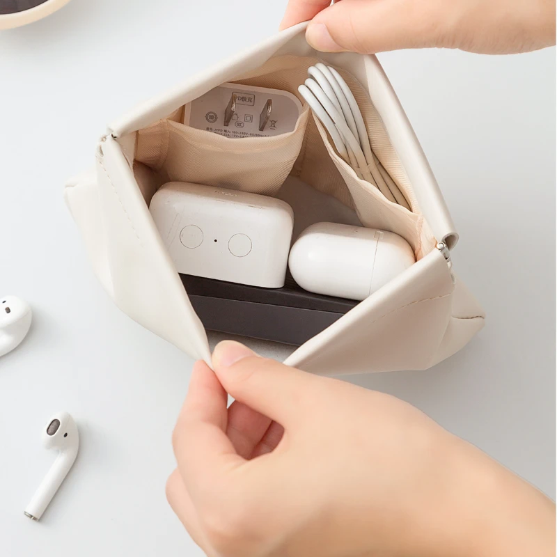 弹片自动闭合充电器耳机眼镜墨镜旅行便携式小数码袋