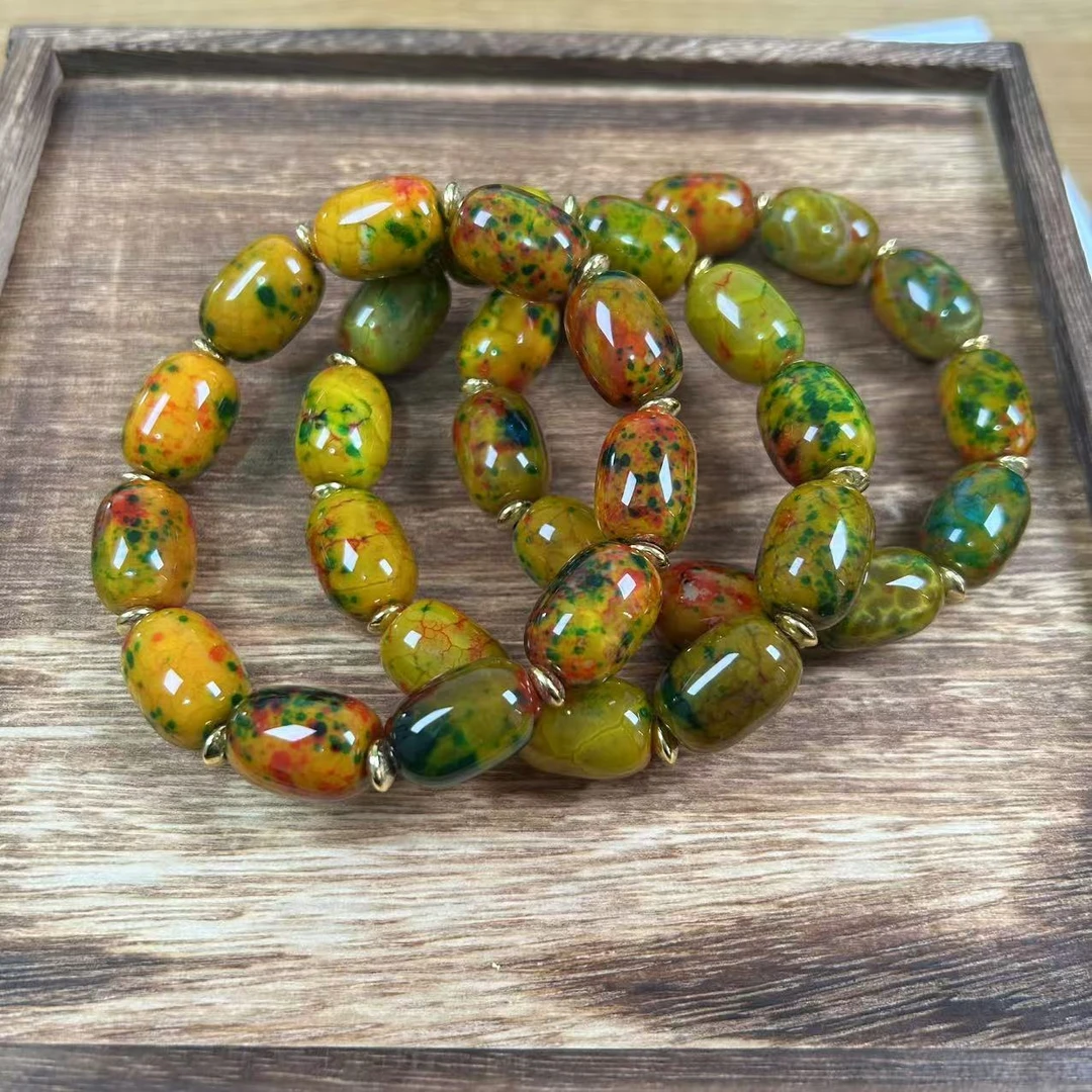 精美凤羽明珠高端桶珠单圈素圈手链多样性发其一