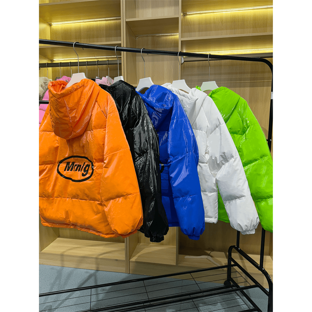 外教派连帽长款羽绒服简单大方男童羽绒服女童羽绒服潮流韩版简约